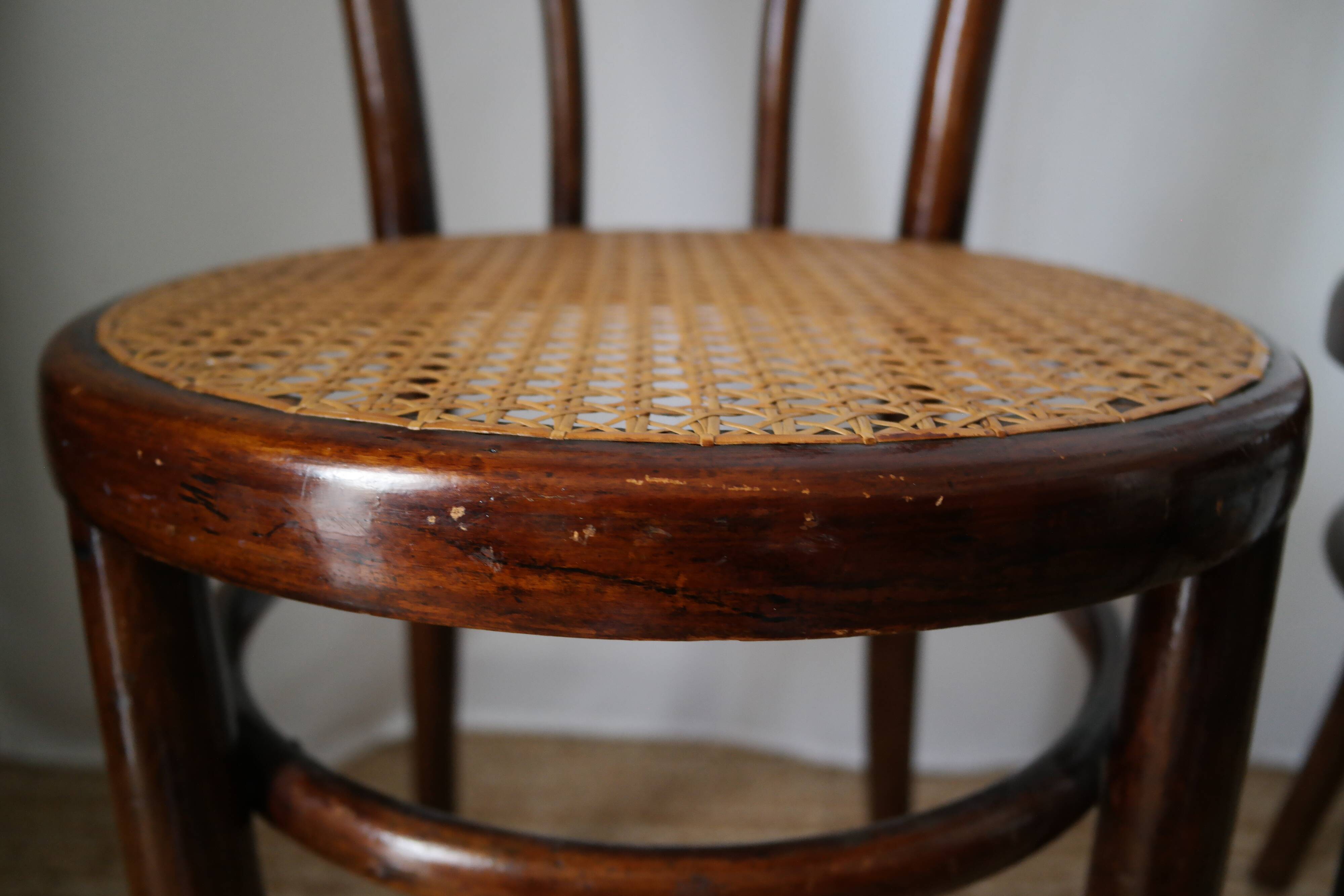 Pair of 20th century Fischel bistro chairs