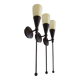 Set of 3 Massive "torch" wall lights, circa 1990