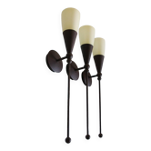 Set of 3 Massive "torch" wall lights, circa 1990