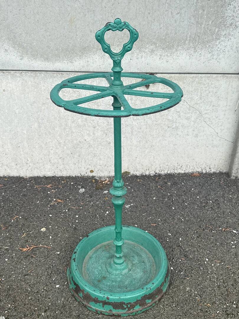 Porte Parapluie – Fonte – Vert – Vintage Style Ancien