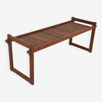 Banc minimaliste en teck, Suède, 1960