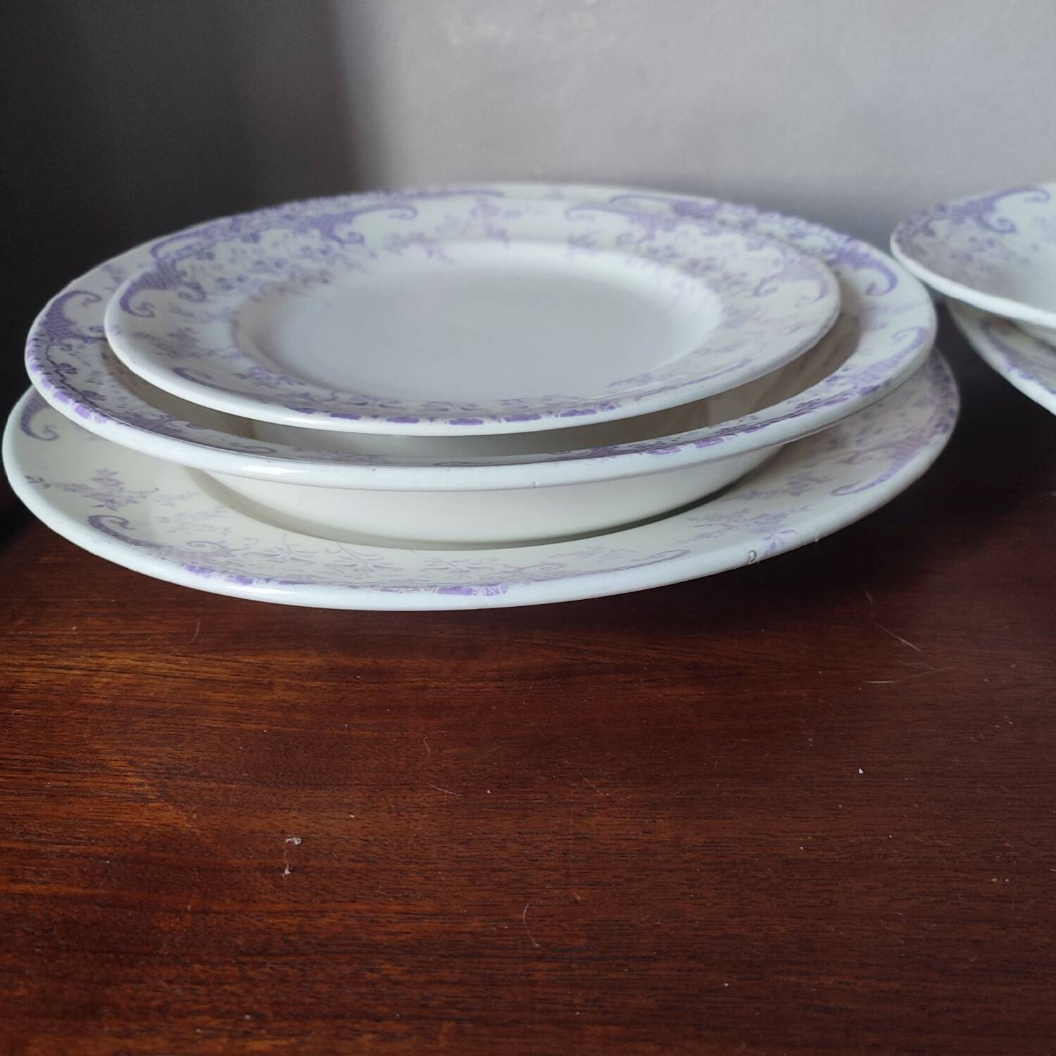 5 Longwy earthenware serving dishes