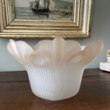antique globe tulip lampshade in frosted glass