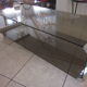 70's coffee table in smoked glass