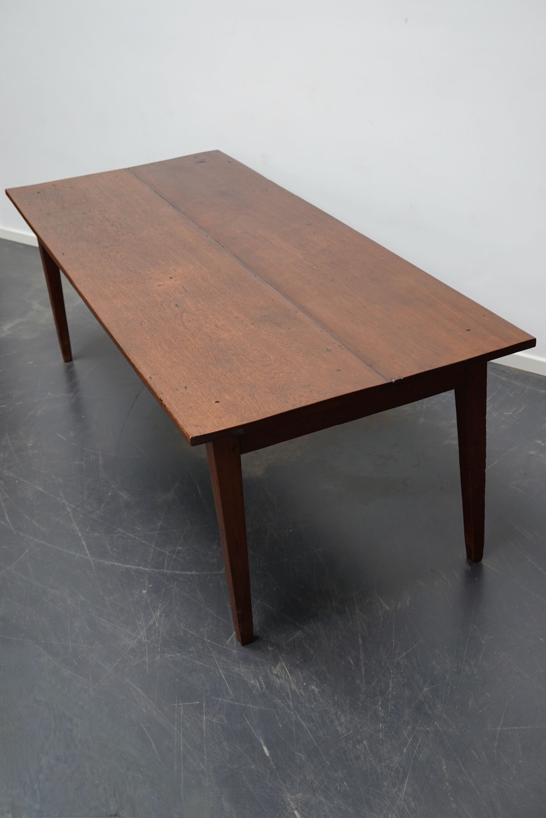 Large Antique 19th Century English Rustic Farmhouse Teak Dining Table