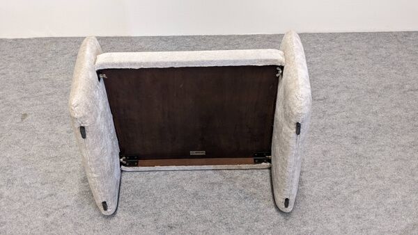 Repose-pieds ottoman ou tabouret bas en velours par Steiner, France 1970