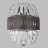 Pair of vintage 1960s wall lamps in metal and crystal, Italian design