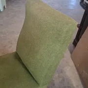 Pair of vintage armchairs with tapered legs from the 1950s.