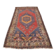 Tapis floral rouge et marron sku A32