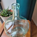 Vase dame-jeanne transparente bleutée
