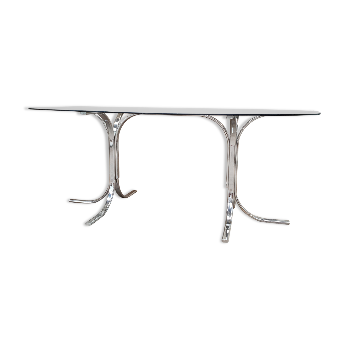 Table ovale en verre vintage