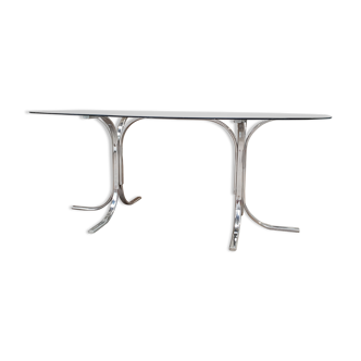 Table ovale en verre vintage