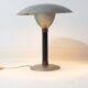 Italian desk / table mushroom lamp in brushed metal, 1950s