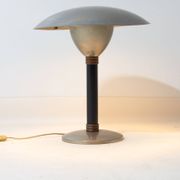 Italian desk / table mushroom lamp in brushed metal, 1950s
