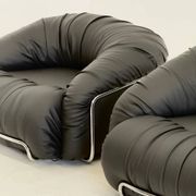 Italian Space Age armchairs in black