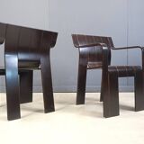 Set of 6 Vintage Strip Dining Chairs by Gijs Bakker for Castelijn, 1970s