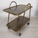Vintage brass serving trolley