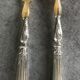 Serving cutlery, salad cutlery, in filled silver, minerva hallmarks