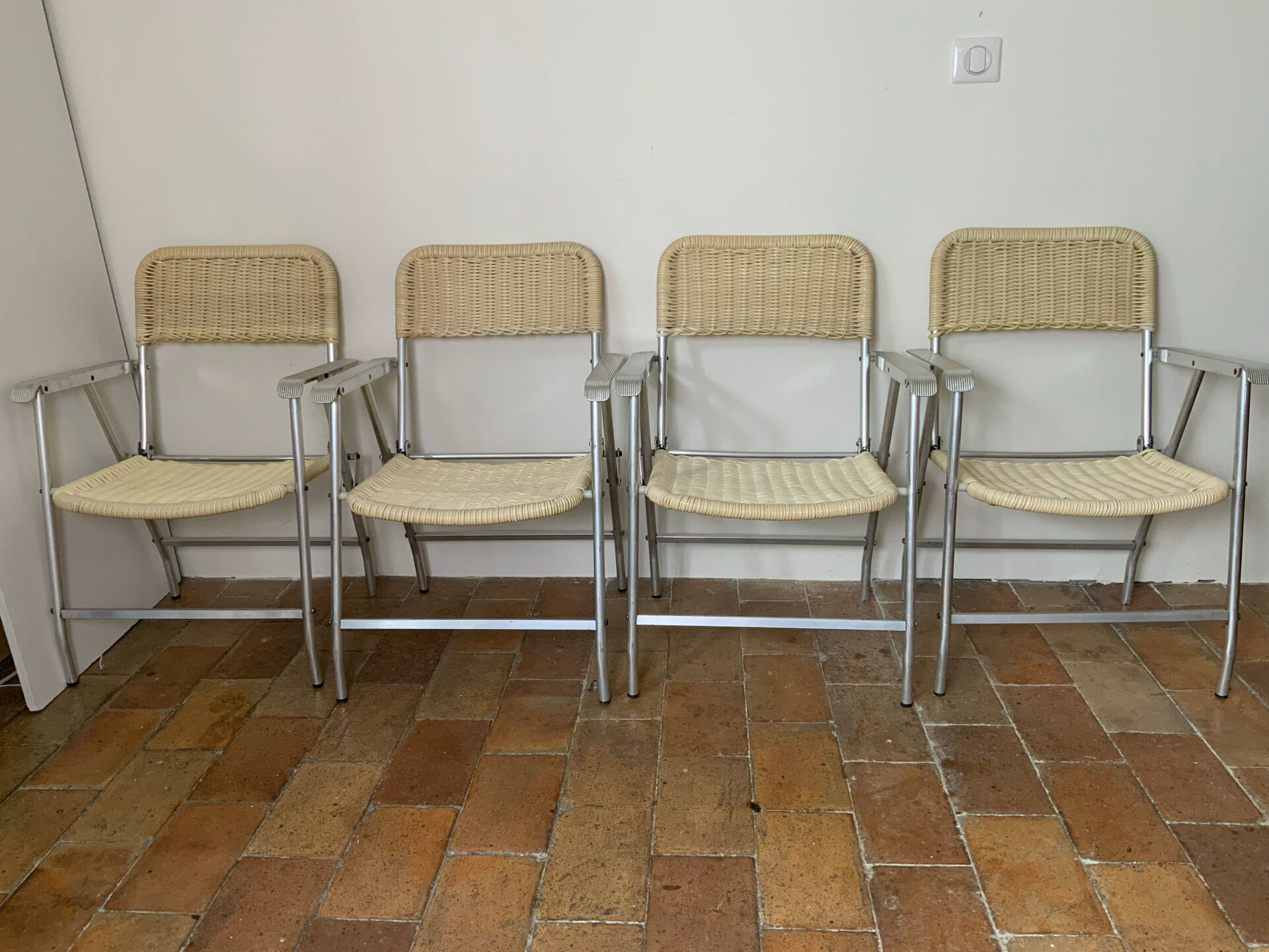 Mid-century garden folding chairs