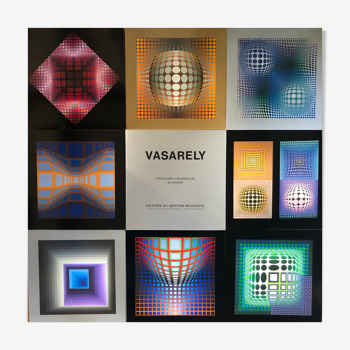 8 planches de 1975, structures universelles du damier - Victor Vasarely