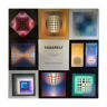 Complete portfolio (8 plates) from 1975 - Universal structures of the checkerboard - Victor Vasarely