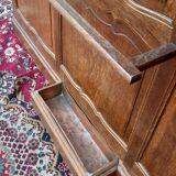 Coat rack wardrobe hats in solid chene
