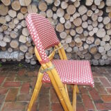Rotating folding bistro chair