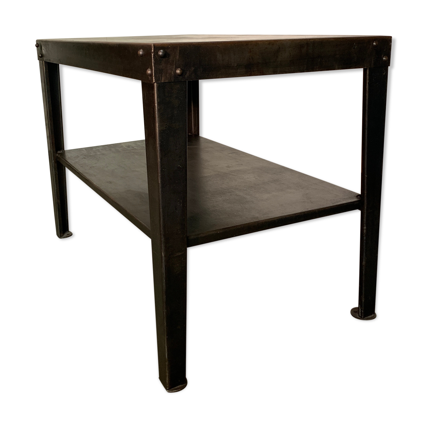 Steel industrial workshop table