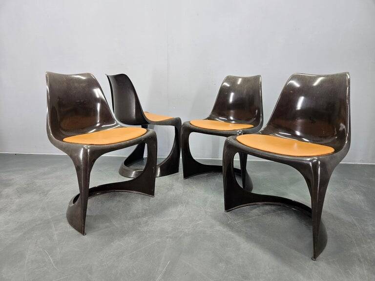 Set of four dining chairs Steens Østergaard A-Line 290, Cado, Denmark, 1960s