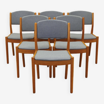 Ensemble de six chaises en frêne, design danois, années 1960, designer: Poul M. Volther, fabricant: FDB Møbler