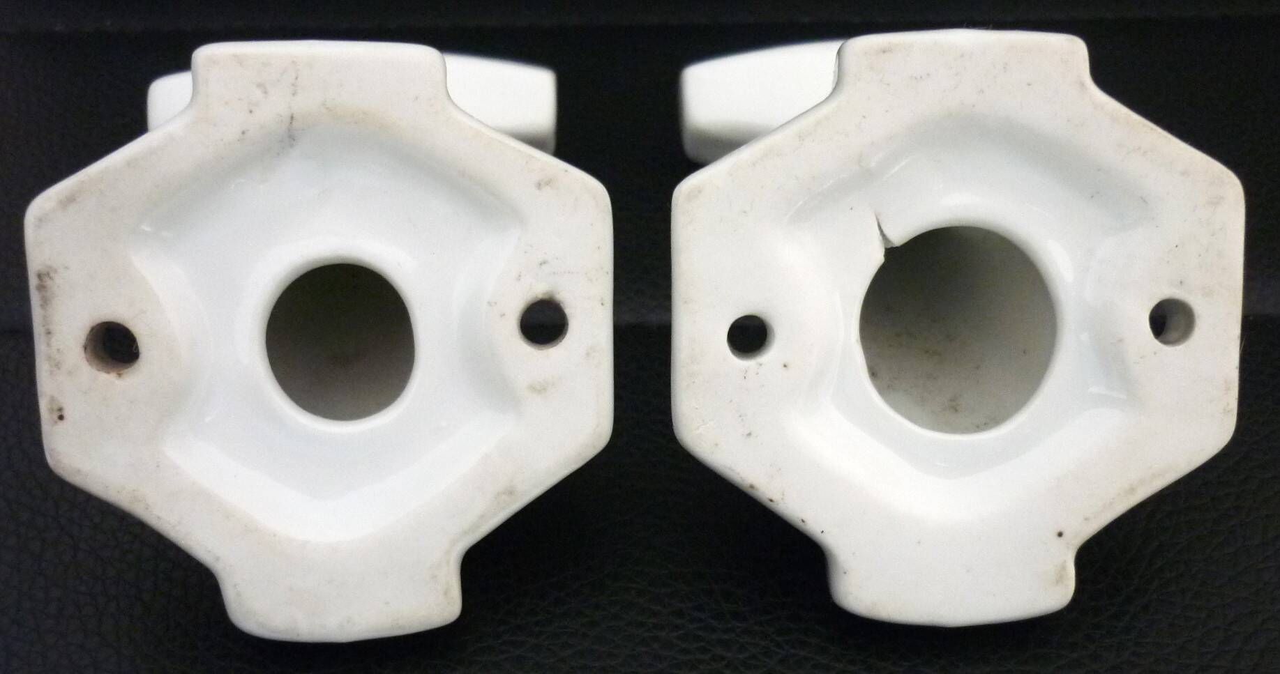 Set of 4 coat hooks, antique porcelain coat rack, art deco circa 1920