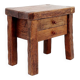 Tables de chevet ou table d'appoint rustiques en bois massif de style mid-century