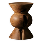 SIENNA stool in hand-carved solid recycled teak