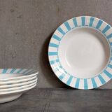 Six assiettes Digoin-Sarreguemines vintages