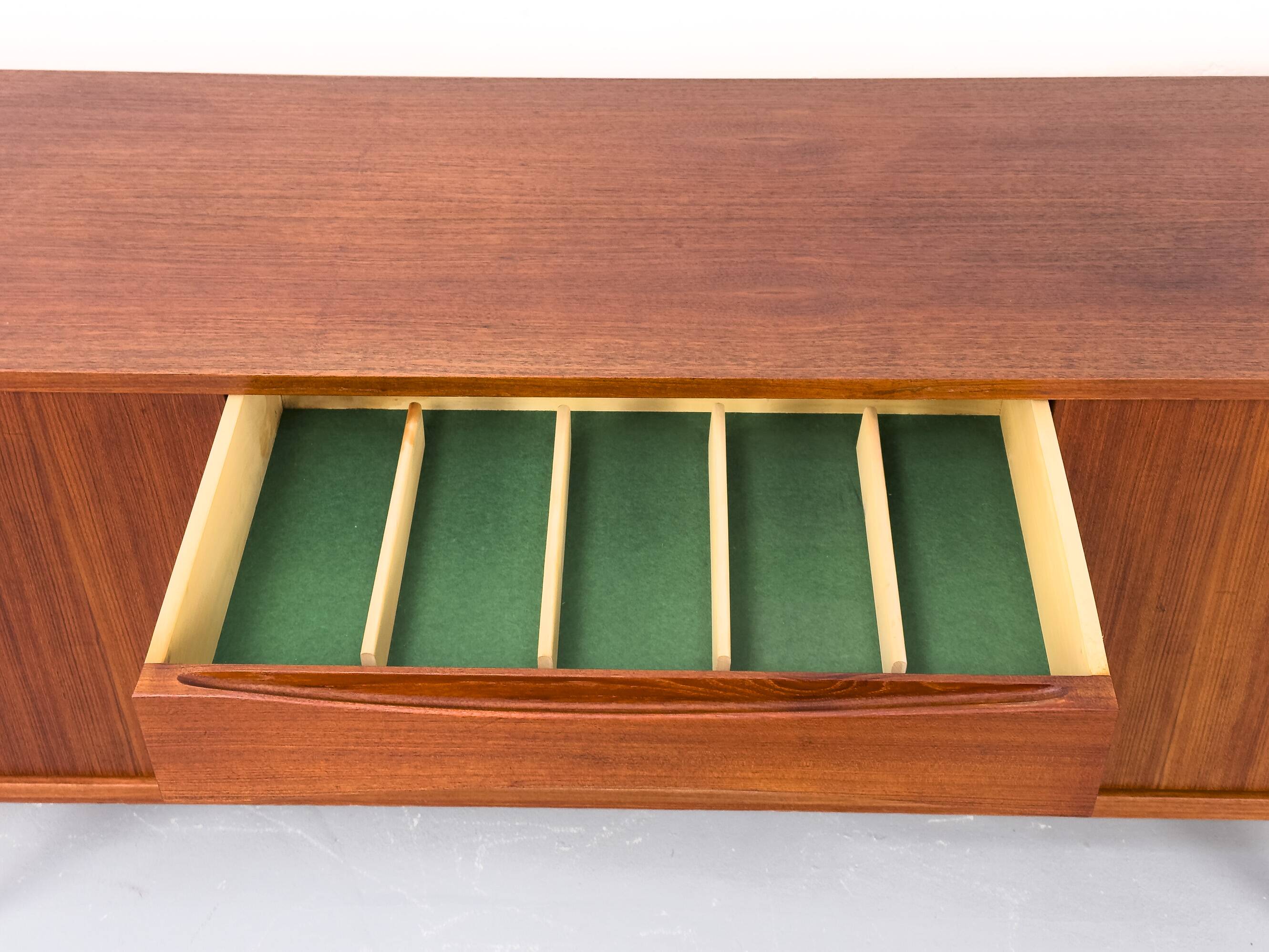 Vintage Sideboard in Teak with Drawers and Sliding Doors, 1960s