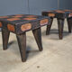 Vintage rustic wooden side tables or stools, 1960s