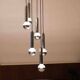 Large mid-century cascade chandelier in chrome