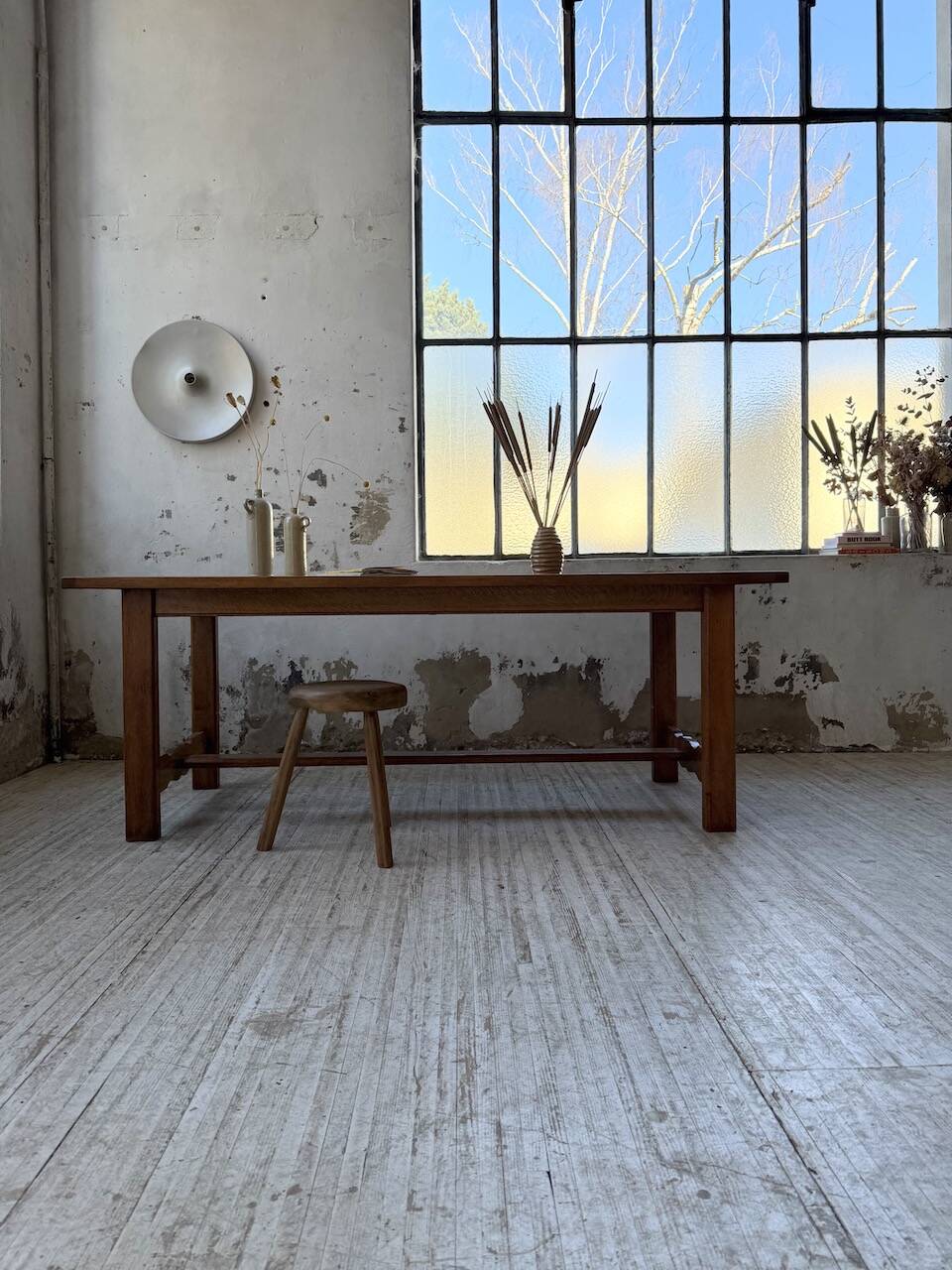 2m oak farmhouse table