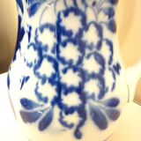 Carafe, antique jug, porcelain with stylised cobalt blue decorations, Art Deco.