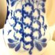 Carafe, antique jug, porcelain with stylised cobalt blue decorations, Art Deco.