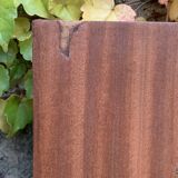 Beveled oval mirror on art deco door Mahogany 79x162