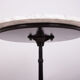 Art nouveu cast iron and marble pedestal table
