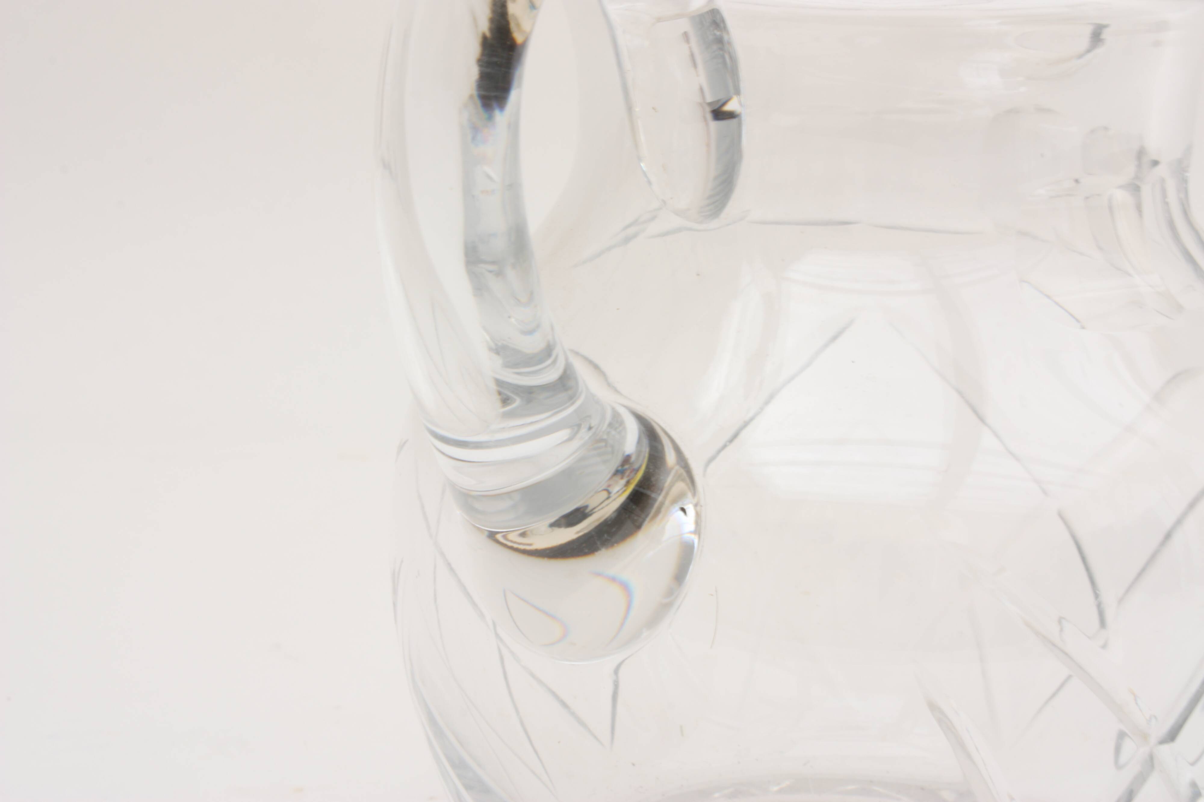 Argental crystal water pitcher or jug