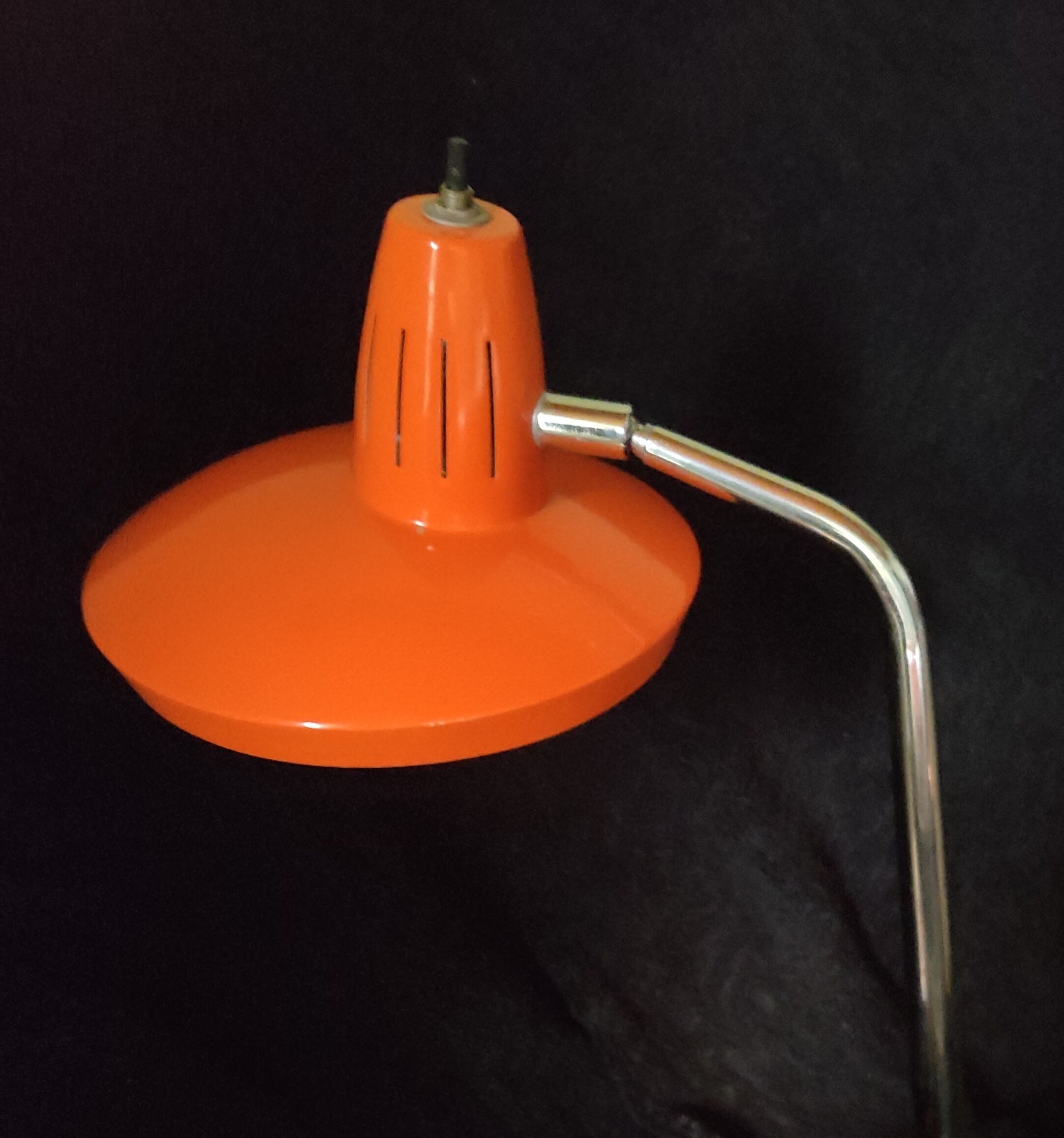 Vintage desk lamp Fase orange articulated