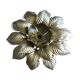 Apply gold metal flower