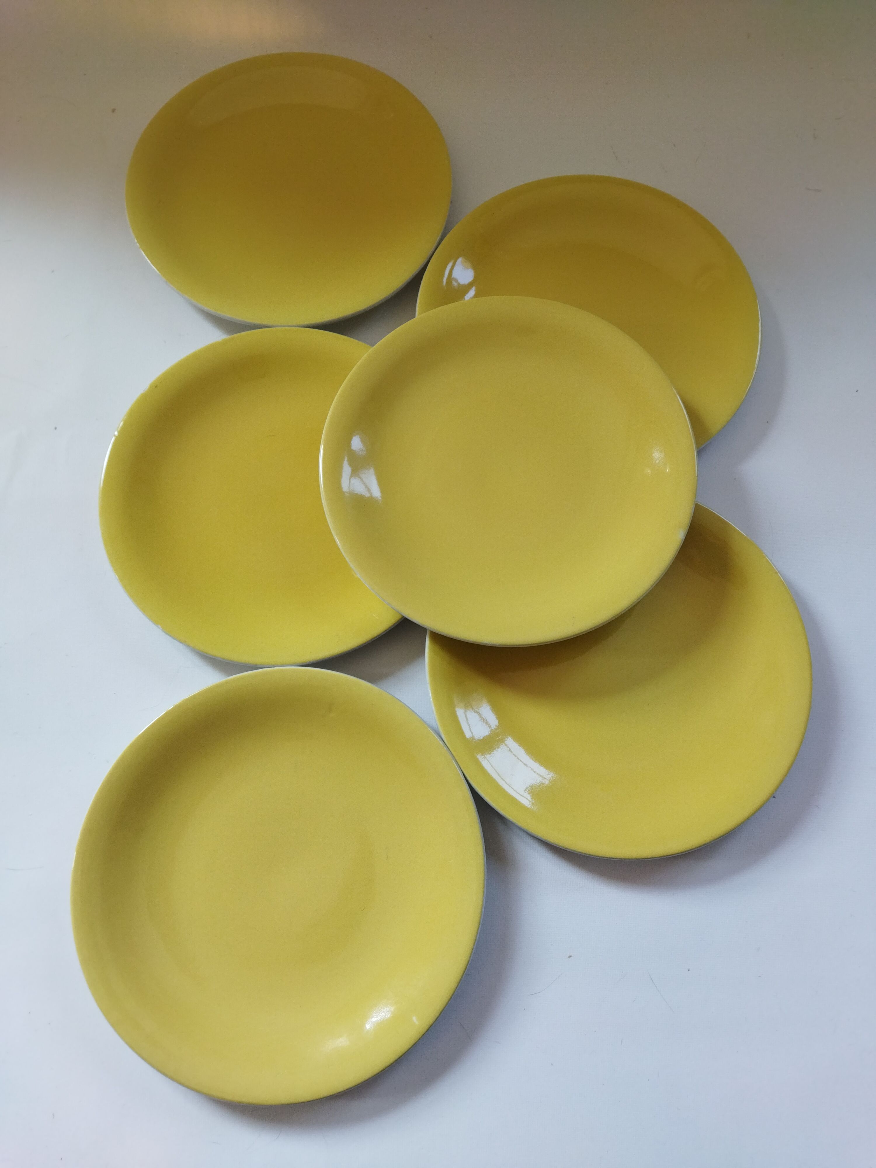 6 Keller & Guérin Lunéville dessert plates "Météor"