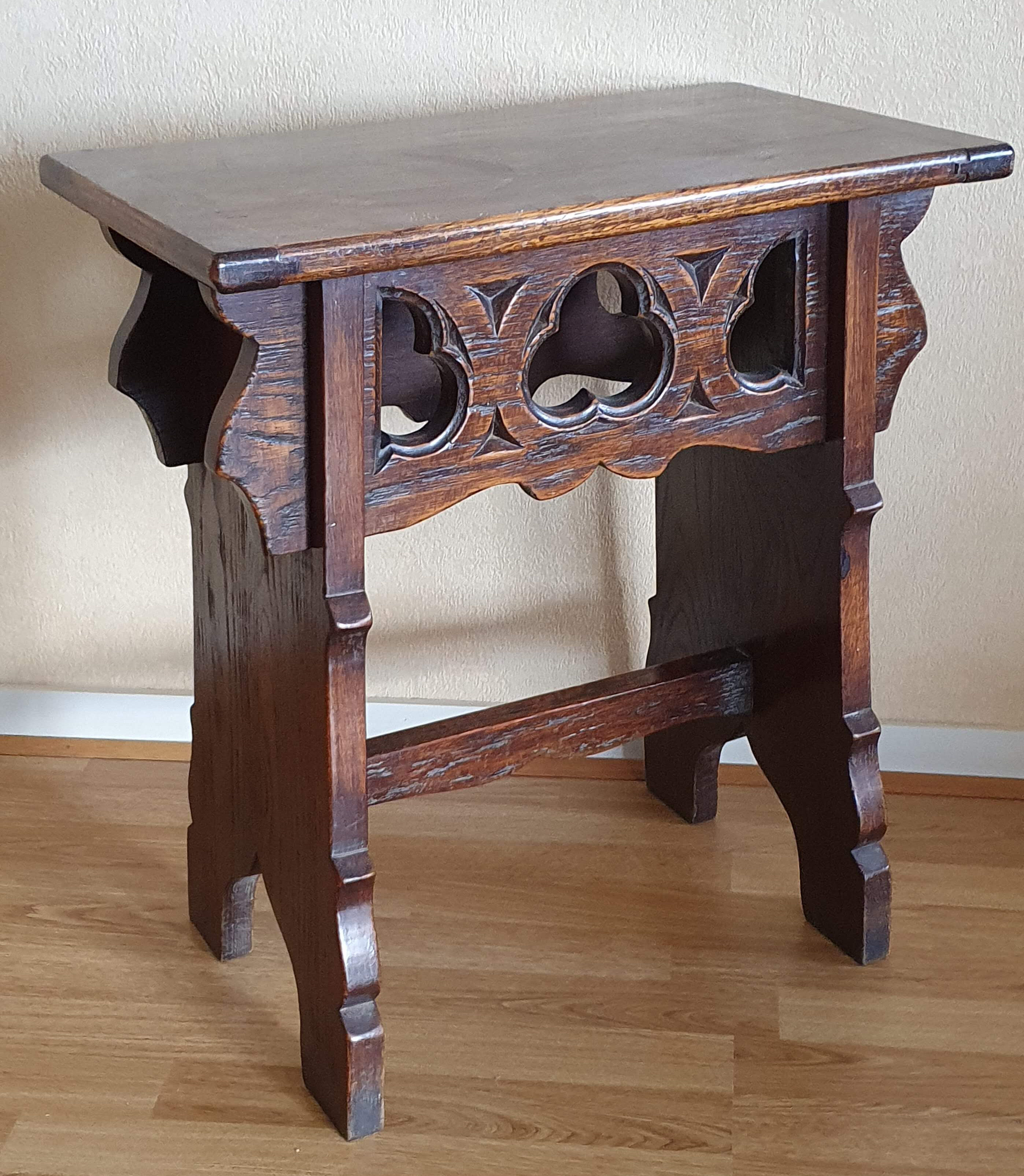 Neo-Gothic oak side table