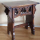 Neo-Gothic oak side table