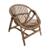 Children's rattan shell chair