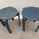 Paire de tabourets en bois